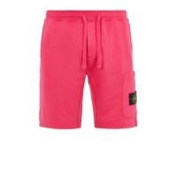 Stone Island 64651 Shorts Dyed Cotton Fleece Cyclamen