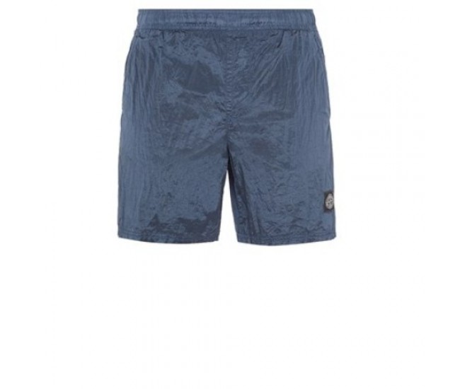 Stone Island B0943 Shorts Iridescent Nylon Metal Fabric Avio Blue