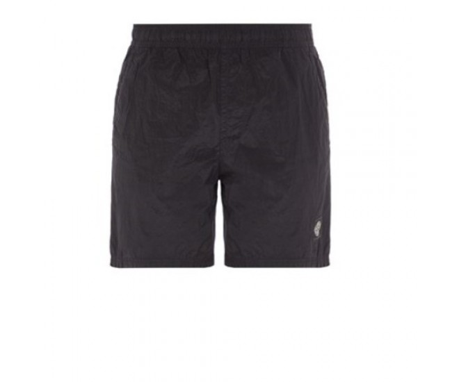 Stone Island B0943 Shorts Iridescent Nylon Metal Fabric Black