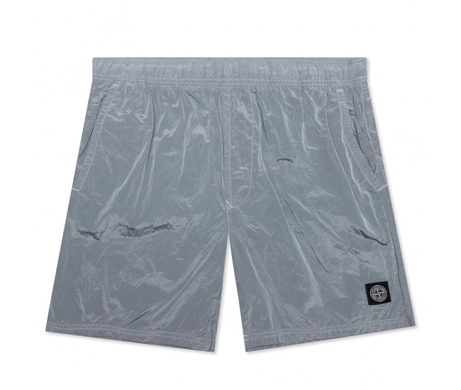 Stone Island B0943 Shorts Iridescent Nylon Metal Fabric Sky Blue