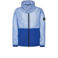 Stone Island 41599 Spring Summer Hooded Jackets Ultra Lightweight Nylon Fabric Ultramarine Blue 