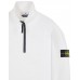 Stone Island 62720 Fall Winter Half Zipper Sweatshirt In Brushed Cotton Fleece White