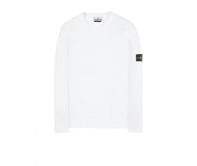 Stone Island 63750 Autumn Winter Hoodie Fleecewear White