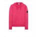 Stone Island 64151 Fall Winter Hooded Sweatshirt In Cotton Fleece Cyclamen