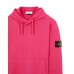 Stone Island 64151 Fall Winter Hooded Sweatshirt In Cotton Fleece Cyclamen