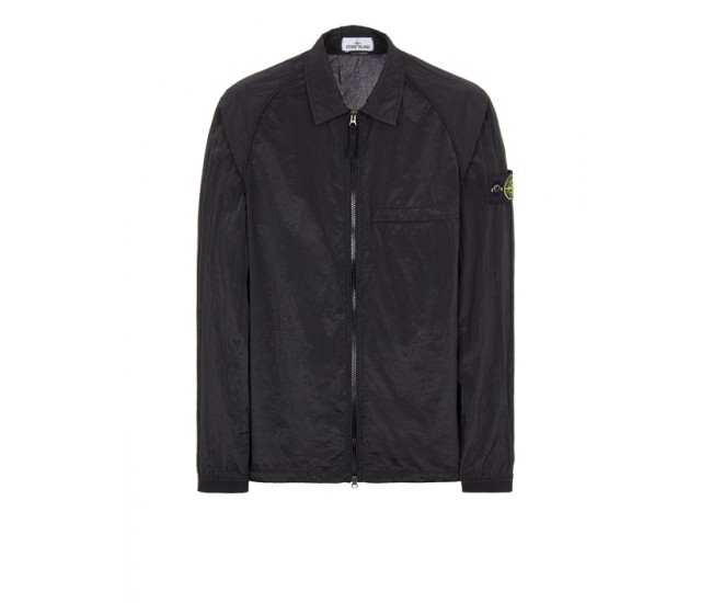 Stone Island Over Shirt 12321 Nylon Metal Garment-Dyed Black