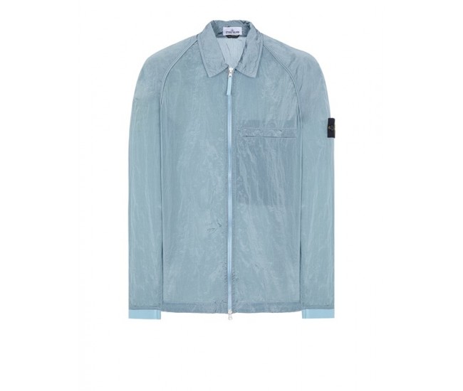 Stone Island Over Shirt 12321 Nylon Metal Garment-Dyed Light Blue